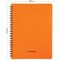 Тетрадь 60л. А5 клетка на гребне OfficeSpace "Neon", пластиковая обложка, оранжевая