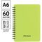 Записная книжка А6 60л., на гребне OfficeSpace "Neon", салатовая пластиковая обложка