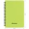 Записная книжка А6 60л., на гребне OfficeSpace "Neon", салатовая пластиковая обложка