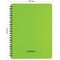 Тетрадь 60л. А5 клетка на гребне OfficeSpace "Neon", пластиковая обложка, салатовая