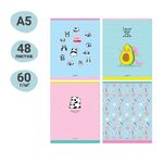 Тетрадь 48л., А5, клетка MESHU "Cute friends", ТВИН-лак