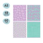 Тетрадь 48л., А5, клетка MESHU "Duo Brush", матовая ламинация, тиснение фольгой