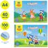 Альбом для рисования 40л., А4, на гребне Мульти-Пульти "Приключения Енота", 120г/м2, с раскраской