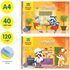 Альбом для рисования 40л., А4, на гребне Мульти-Пульти "Приключения Енота", 120г/м2, с раскраской