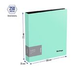 Папка на 4-х кольцах Berlingo "Instinct", А5, 35мм, 700мкм, мятный