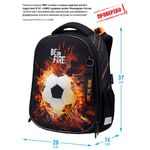 Ранец Berlingo Expert Max "Football" 37*28*16см, 2 отделения, анатомическая спинка, дождевик в комплекте