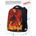 Ранец Berlingo Expert Max "Monster" 37*28*16см, 2 отделения, анатомическая спинка, дождевик в комплекте