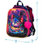 Ранец Berlingo Expert "Neon Cat" 37*28*16см, 2 отделения, 2 кармана, анатомическая спинка