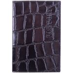 Обложка для паспорта OfficeSpace кожа тип 2, черный, "Croc"