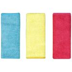 Салфетки для уборки OfficeClean "Стандарт", 3шт., микрофибра, 30*30см, европодвес