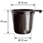 Чашки одноразовые для кофе OfficeClean 200мл, набор 50шт., бюджет, ПП, коричневые, хол/гор