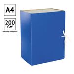 Короб архивный с завязками OfficeSpace разборный, БВ, 150мм, сплошной, синий, клапан МГК