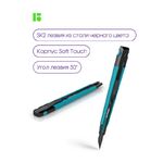 Нож канцелярский 9мм Berlingo "SilkTouch", черное лезвие, auto-lock, металл. направл., европодвес