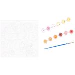 Рисование по номерам на холсте Мульти-Пульти "Мишка с бабочкой", 20*20см, с акриловыми красками, картон. упаковка