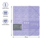 Папка для тетрадей на резинке Berlingo "Starlight S" А5+, 600мкм, фиолетовая, с рисунком