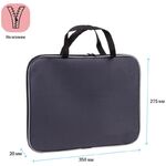 Папка с ручками А4 ArtSpace "Серая", полиэстер, на молнии, 20мм