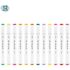 Набор двусторонних маркеров для скетчинга MESHU 12цв., основные и флуоресцентные цвета, корпус трехгранный, пулевид./клиновид.наконечники, ПВХ-бокс