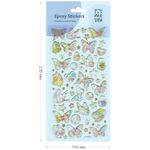 Наклейки гелевые MESHU "Rainbow butterflies", 10*22см, 57 наклеек, инд. уп., европодвес