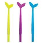 Ручка фигурная шариковая ЮНЛАНДИЯ "Русалка", мягкий силиконовый корпус, ассорти, СИНЯЯ, пишущий узел 0,7 мм, 143777