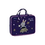 Папка текстильная с ручками 1 отделение, А4 Berlingo "Bunny dream", 350*265*80мм, текстиль, на молнии