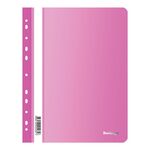 Папка-скоросшиватель пластик. перф. Berlingo "Neon", А4, 180мкм, неоновая розовая