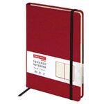 Блокнот БОЛЬШОЙ ФОРМАТ (180х250 мм) B5, BRAUBERG "Office", под кожу 80 л., клетка, красный, 113310