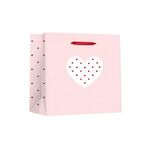 Пакет подарочный 20х20х8 см ЗОЛОТАЯ СКАЗКА "With LOVE", с прозрачным окном, матовая ламинация, 608255