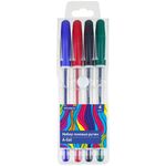 Набор гелевых ручек OfficeSpace "A-Gel" 04цв., 0,5мм, грип, европодвес