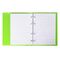 Тетрадь на кольцах А5 175х220 мм, 120 л., пластик, клетка, с резинкой, BRAUBERG, зеленая, 403569