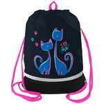 Мешок для обуви 1 отделение Berlingo "Say Meow", 510*400мм, расшир. дно, светоотражающая лента, карман на молнии