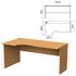 Стол письменный эргономичный "Монолит", 1600х900х750 мм, левый, цвет бук бавария, СМ7.1