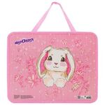 Папка на молнии с ручками ЮНЛАНДИЯ А4, 1 отделение, пластик, ширина 80 мм, "Bunny", 228174