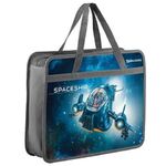 Папка на молнии с ручками BRAUBERG А4, 1 отделение, пластик, 80 мм, "Space trip", 270871