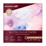 Альбом для акварели, бумага 230 г/м2, 250х250 мм, среднее зерно, 20 листов, склейка, BRAUBERG ART "PREMIERE", 113216