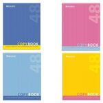 Тетрадь А5, 48 л., BRAUBERG, клетка, обложка картон, ОДИН ЦВЕТ, 401867