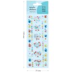 Наклейки акриловые MESHU "Bright hearts", 25*7,8см, стразы, 426 наклеек, инд. уп., европодвес