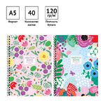 Скетчбук 40л., А5 ArtSpace "Summer garden", на гребне, твердая обложка, офсет, 120г/м2