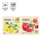 Скетчбук для акварели 20л., 190*190 ArtSpace "Fruits", на склейке, 180г/м2