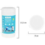 Салфетки чистящие влажные OfficeClean, универсальные, в тубе, плотные, 100шт.