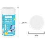 Салфетки чистящие влажные OfficeClean, для мониторов всех типов, в тубе, с ароматом абрикоса, 100шт.