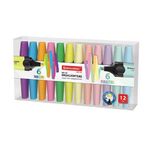 Набор текстовыделителей 12 ЦВЕТОВ на подставке, BRAUBERG "DELTA", линия 1-5 мм, 151737