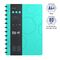 Бизнес-тетрадь А4+, 80л., Berlingo "Eclipse", клетка, на кольцах, с возм. замены блока, 80г/м2, пластик. (полифом) обложка, линейка-заклад., бирюзовая