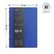 Бизнес-тетрадь В5+, 80л., Berlingo "Steel&Style", клетка, на гребне, 80г/м2, пластик. (полифом) обложка, линейка-закладка, синяя