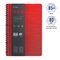 Бизнес-тетрадь В5+, 80л., Berlingo "Steel&Style", клетка, на гребне, 80г/м2, пластик. (полифом) обложка, линейка-закладка, красная