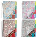 Блокнот МАЛЫЙ ФОРМАТ (115х152 мм) А6, 150 л., гребень сбоку, пластиковая обложка, 4 разделителя, клетка, BRAUBERG, "Кружево", 125389