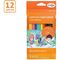 Карандаши цветные Гамма "Оранжевое солнце", 12цв. (6 классич. + 6 пастельных), заточен., картон, европодвес