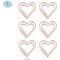 Скрепки фигурные 27мм, Meshu "Hearts", 6шт., пакет с европодвесом