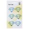 Скрепки фигурные 25мм, Meshu "Diamonds", 6шт., пакет с европодвесом
