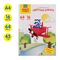 Цветная бумага газетная А4, Мульти-Пульти, двустор., 64л., 16цв., на склейке, "Енот в России"