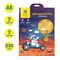 Картон цветной А5, Мульти-Пульти, 7л., 7цв., с блестками, "Енот в космосе"